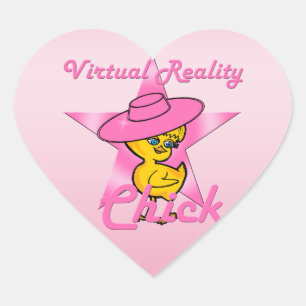 Adesivo Coração Pintinho de Realidade Virtual nº 8