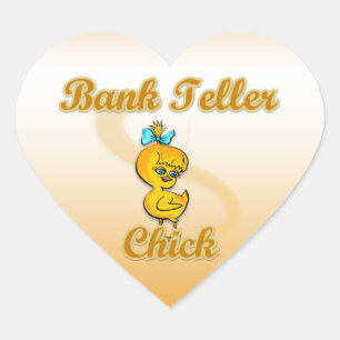 Adesivo Coração Pintinho do Bank Teller