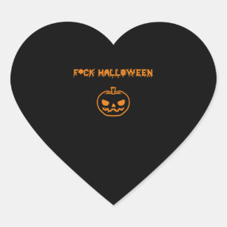 Adesivo Coração Pinto-de-abóbora anti-Halloween