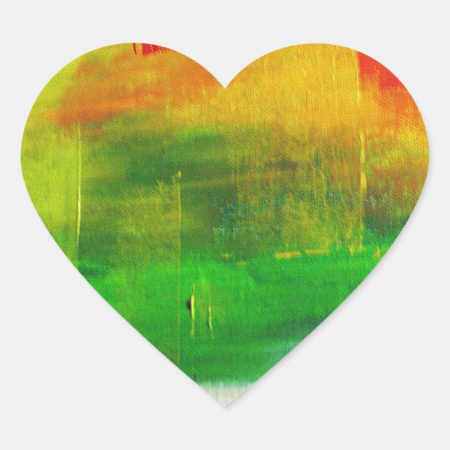 Adesivo Coração pintura abstrato (Frente)