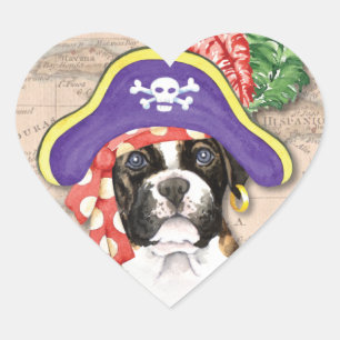 Adesivo Coração Pirata do pugilista