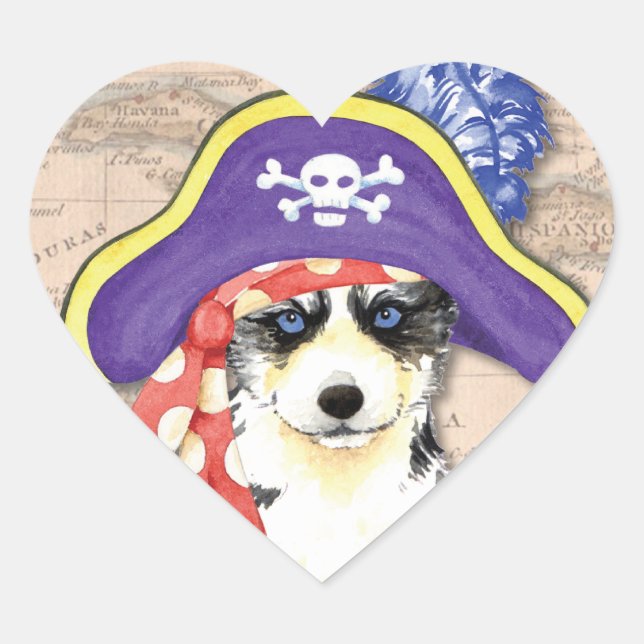 Adesivo Coração Pirata do rouco (Frente)