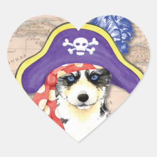 Adesivo Coração Pirata do rouco