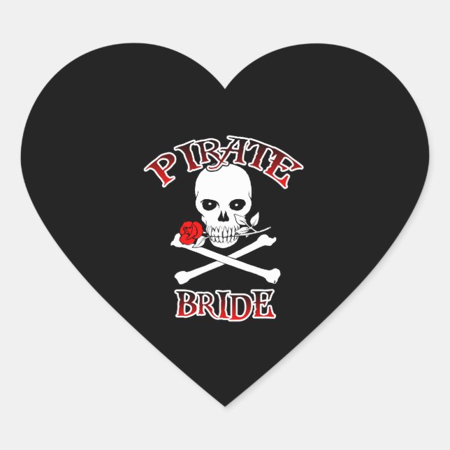Adesivo Coração Pirate Bride (Frente)