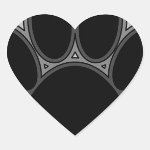 Adesivo Coração Pista De Cães Com Descrições