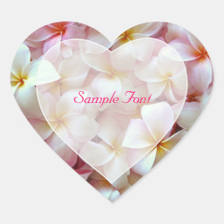 Adesivo Coração PixDezine plumeria rosa/cor de fundo DIY