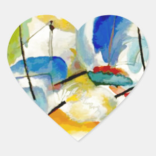 Adesivo Coração PixDezines Kandinsky 1913 Batalha Naval Improv 31