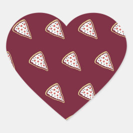 Adesivo Coração Pizza Slices Corações Pecados (Vermelho Tomate)