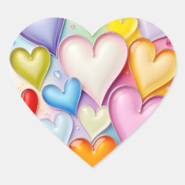 Adesivo Coração Playful Hearts