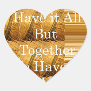 Adesivo Coração Podemos não ter tudo Girafa Safari Hakuna Mata