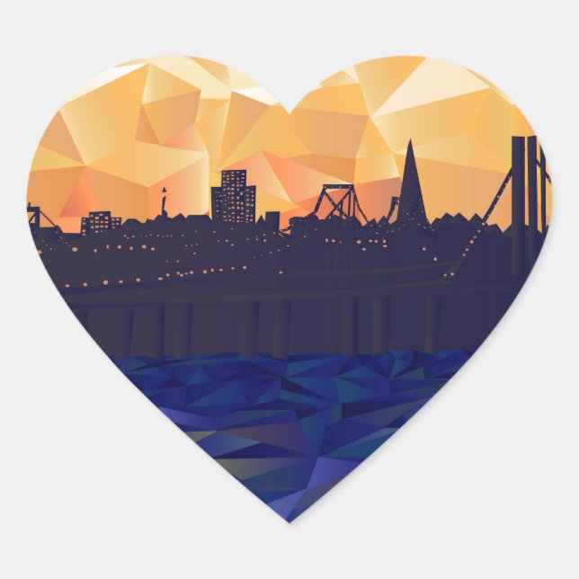 Adesivo Coração Ponte Bay (Frente)