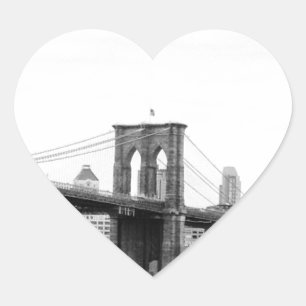 Adesivo Coração Ponte de Brooklyn