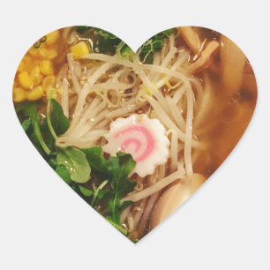 Adesivo Coração Pork Ramen Noodles