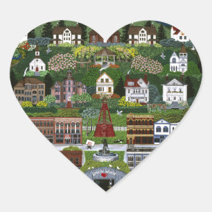 Adesivo Coração Porto histórico Townsend, Washington