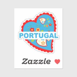 Adesivo Coração português alegre