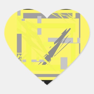 Adesivo Coração Power Energy Abstrato Art