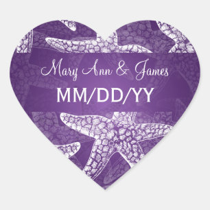 Adesivo Coração Prata de Casamento de Praia