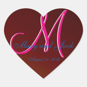 Adesivo Coração Pré-disquete 3d Monograma Vermelho Sanguíneo de 