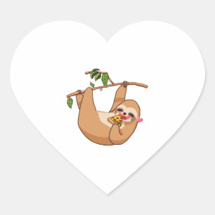 Adesivo Coração Prendendo o amor preguiçoso da preguiça