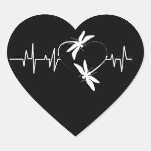 Adesivo Coração Presente De Dragonfly Lover  Pulso De Coração En