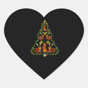 Adesivo Coração Presente externo Outra Árvore de Natal Árvore de