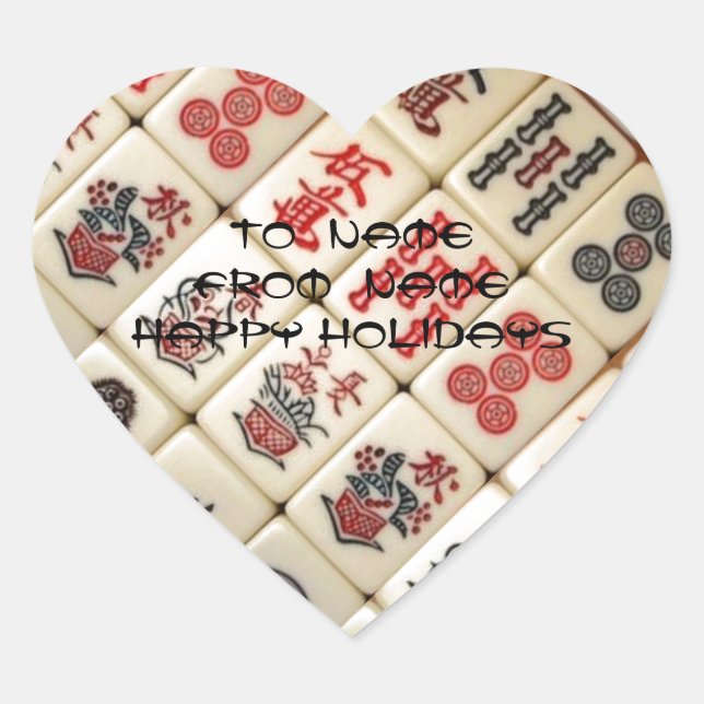 Adesivo Coração presente oriental (Frente)