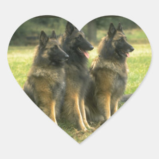 Adesivo Coração Presentes de german shepherd