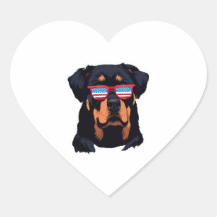 Adesivo Coração Presentes do Rottweiler