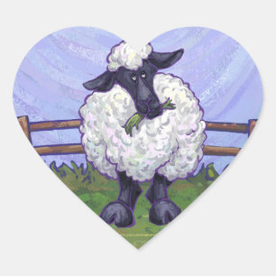 Adesivo Coração Presentes e acessórios para ovelhas