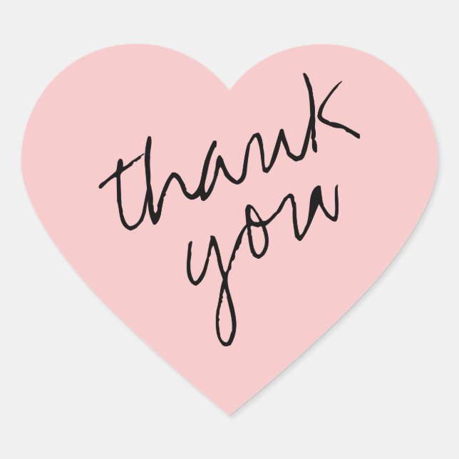 Adesivo Coração Princesa Beleza Rosa, Obrigado Sticker (Frente)