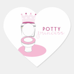 Adesivo Coração Princesa do Potty