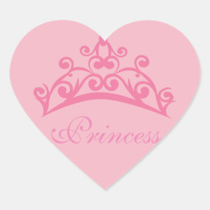 Adesivo Coração Princesa Tiara Stickers