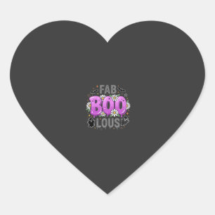 Adesivo Coração Projeto de Fantasma de Halloween Fab Boo Lous_1