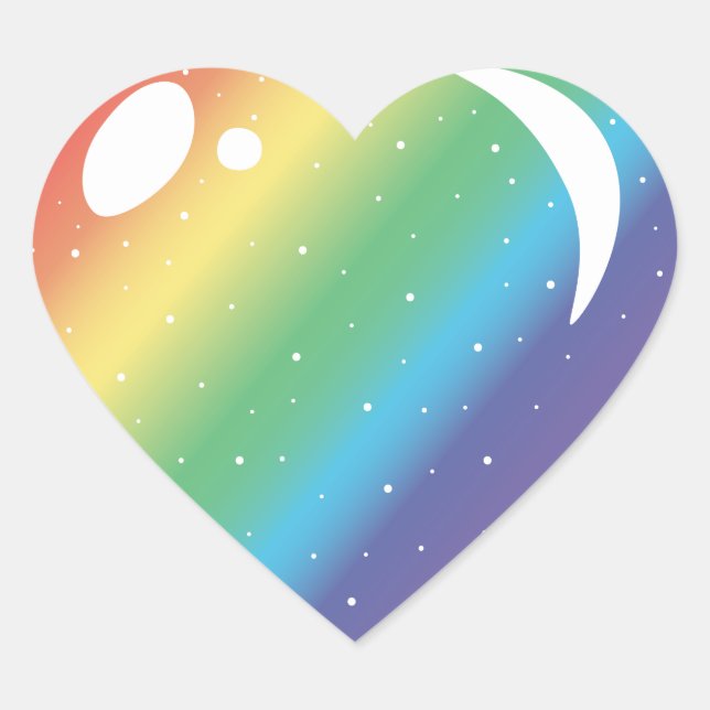 Adesivo Coração Pulde Galaxy Heart Sticker (Frente)