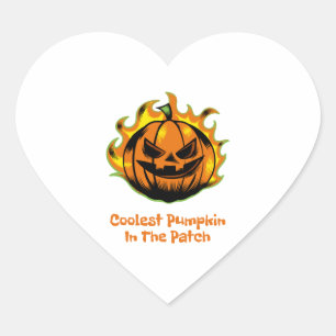 Adesivo Coração Pumpkin Mais Fresco Nos Homens Do Dia de as Bruxas
