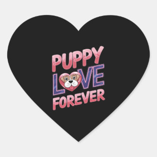 Adesivo Coração Puppy Love Forever Dog
