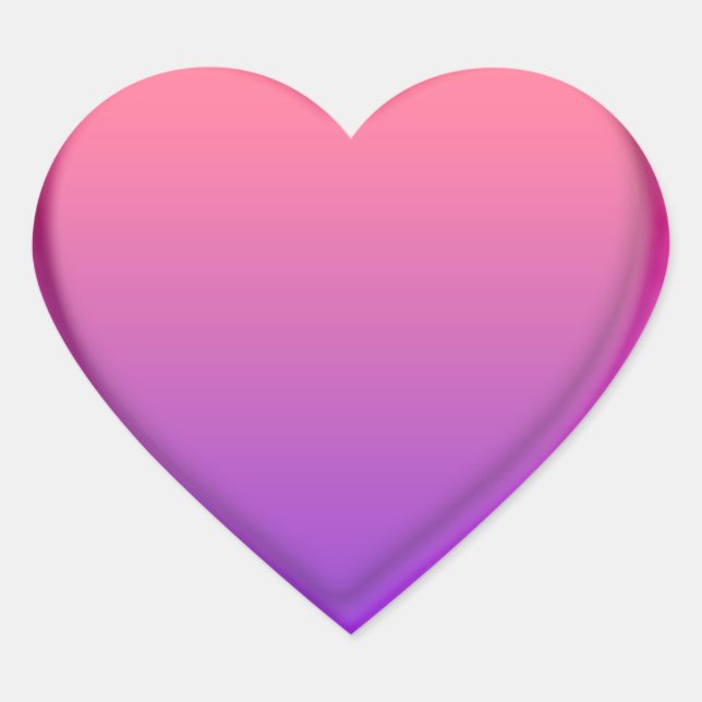 Adesivo Coração Púrpura Cor-de-Coração (Frente)
