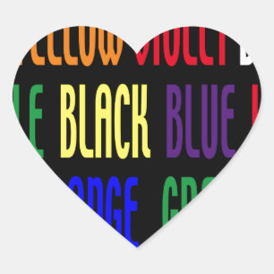 Adesivo Coração Qual é a minha cor?