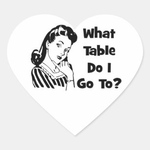 Adesivo Coração Que mesa eu vou?