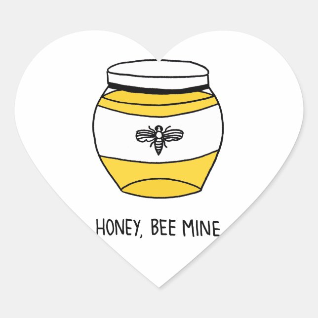 Adesivo Coração Querida, Abelha Mina (Frente)