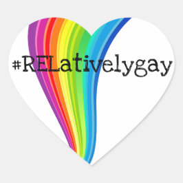 Adesivo Coração Rainbow Hashtag Stickers