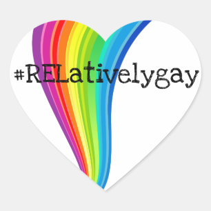 Adesivo Coração Rainbow Hashtag Stickers