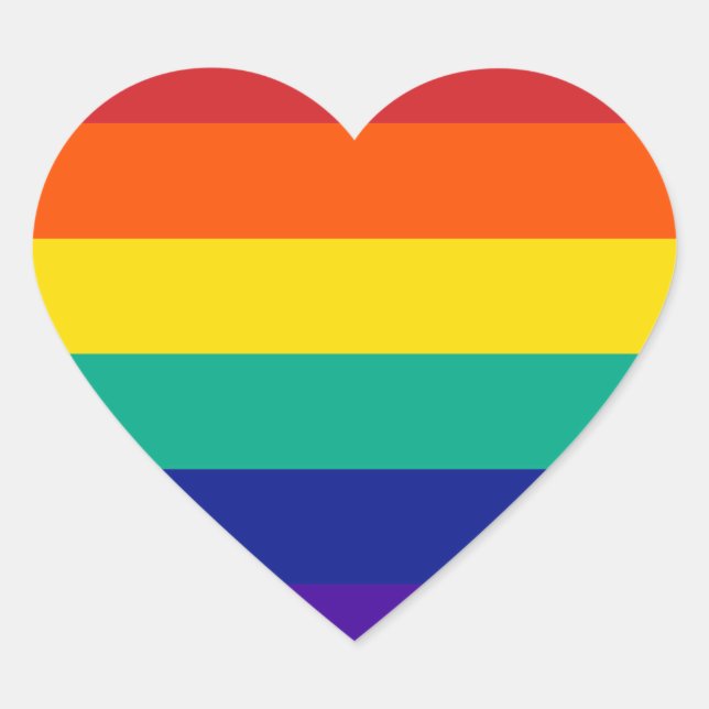 Adesivo Coração Rainbow Heart Sticker (Frente)