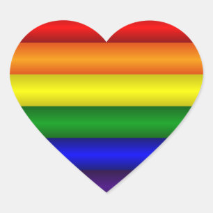 Adesivo Coração Rainbow Heart Sticker