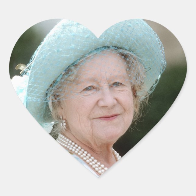 Adesivo Coração Rainha Elizabeth, Rainha Mãe Berlim 1987 (Frente)