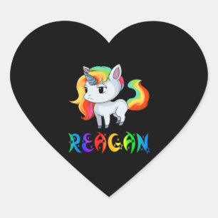 Adesivo Coração Reagan Unicorn