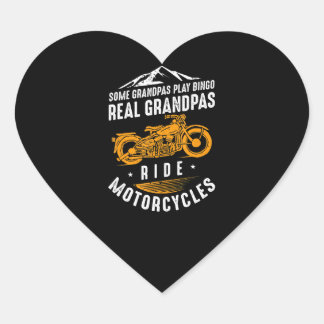 Adesivo Coração Real Grandpas Andam Motocicletas Presentes Para Bi