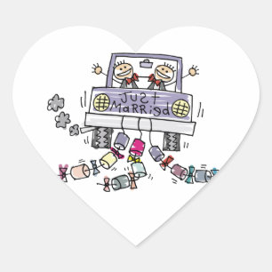 Adesivo Coração Recem casados Casamento gay