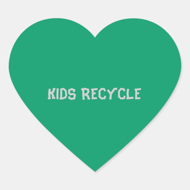 Adesivo Coração Reciclar KIDS (Frente)