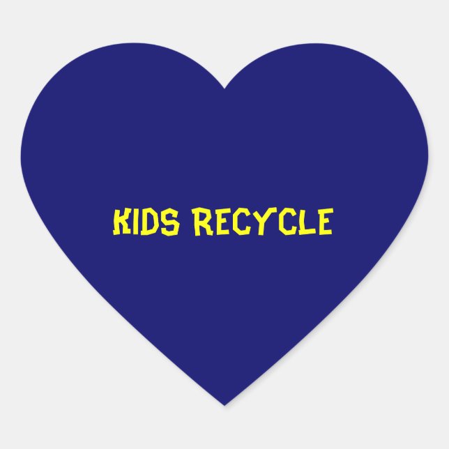 Adesivo Coração Reciclar KIDS (Frente)